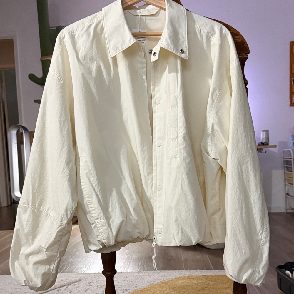Lemaire Cream Lightweight Bomber Jacket